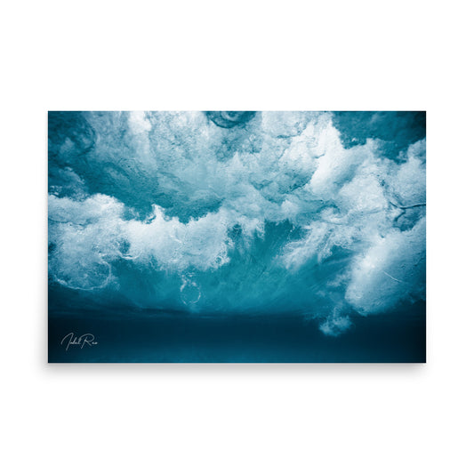 Beneath the Wave unframed underwater ocean wave wall art print
