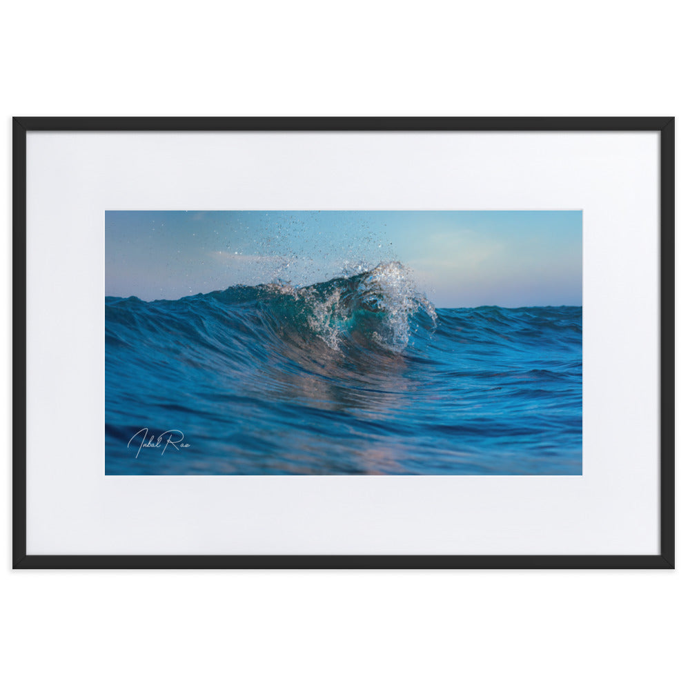 Dance of Water matte framed abstract ocean photography wall art
